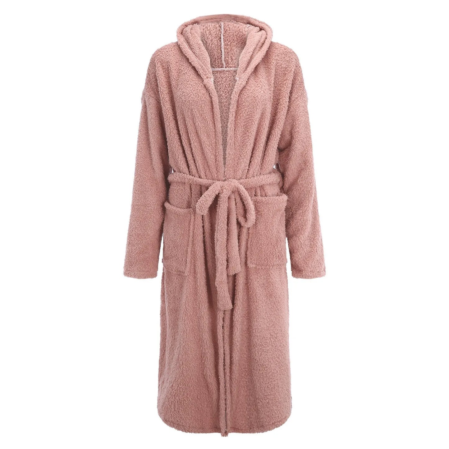 Vero Fuzzy Bunny Luxe Hooded Robe – Cozy Flannel Bathrobe with Cute Ears for Women’s Winter Loungewear